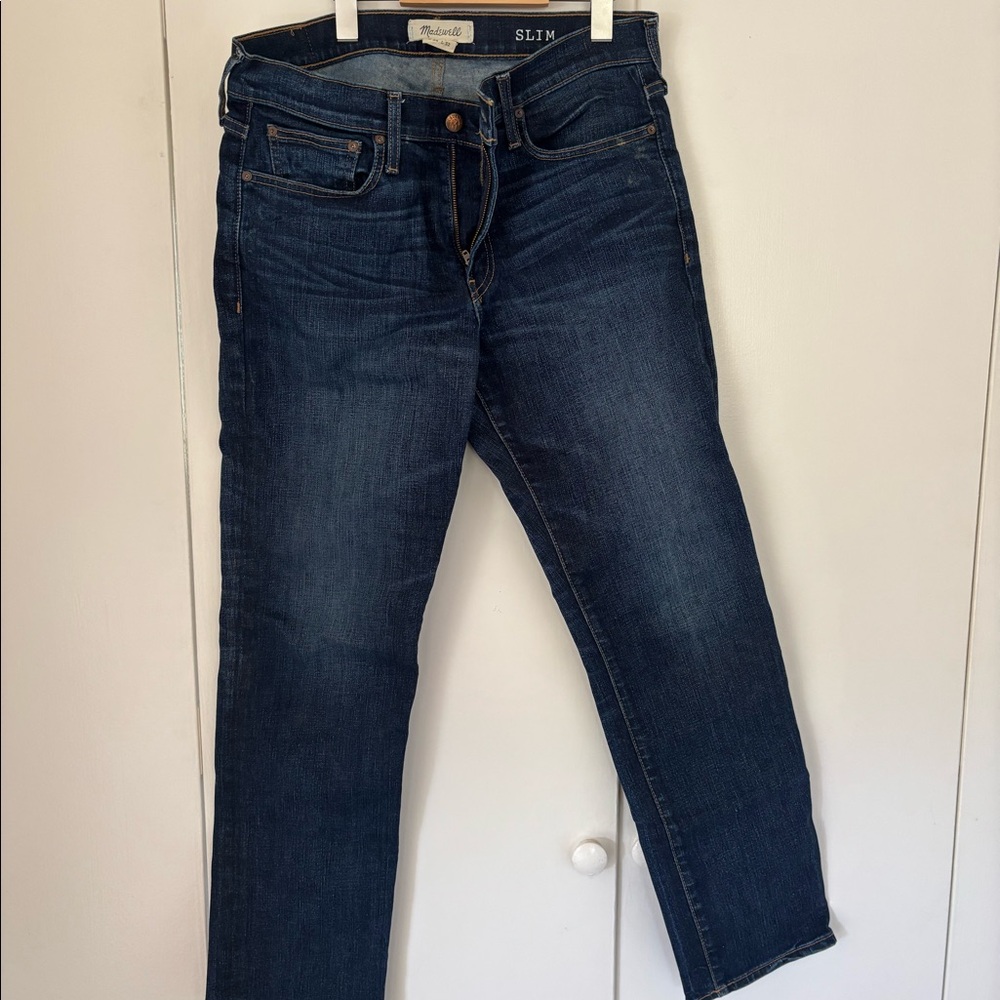 Madewell Slim Jeans in Dark Indigo Blue